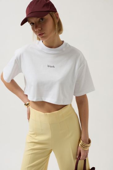 Baskılı Crop T-Shirt resmi